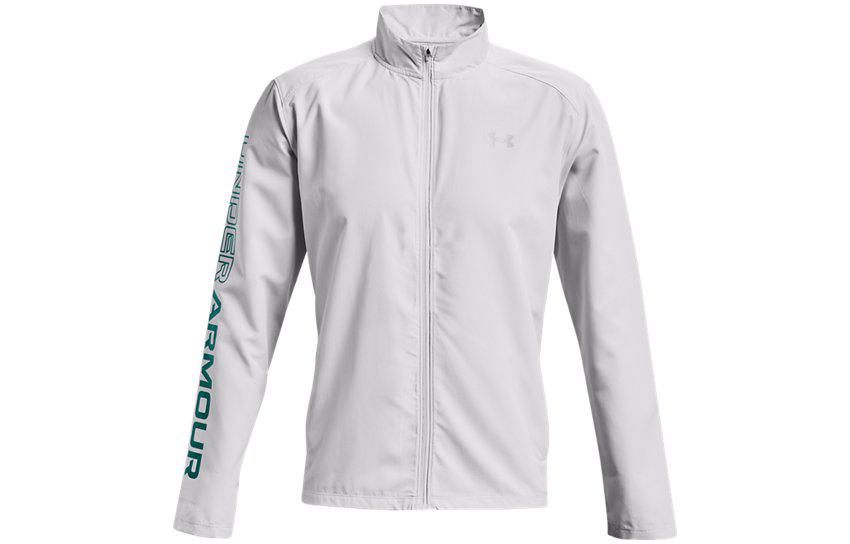 Under Armour Gray Retro Full-Zip Jacket with Letter Print Design 1369342-014