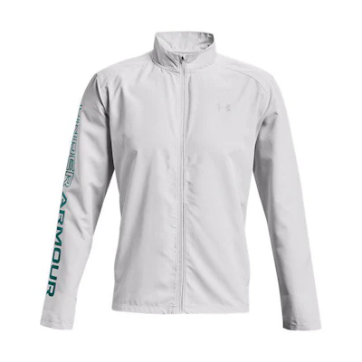 Under Armour Gray Retro Full-Zip Jacket with Letter Print Design 1369342-014