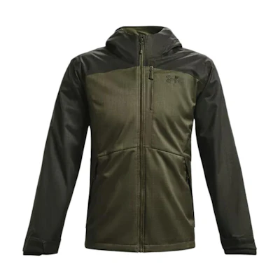 Under Armour Green Colorblock 3-in-1 Slim-Fit Hooded Jacket 1316018-391
