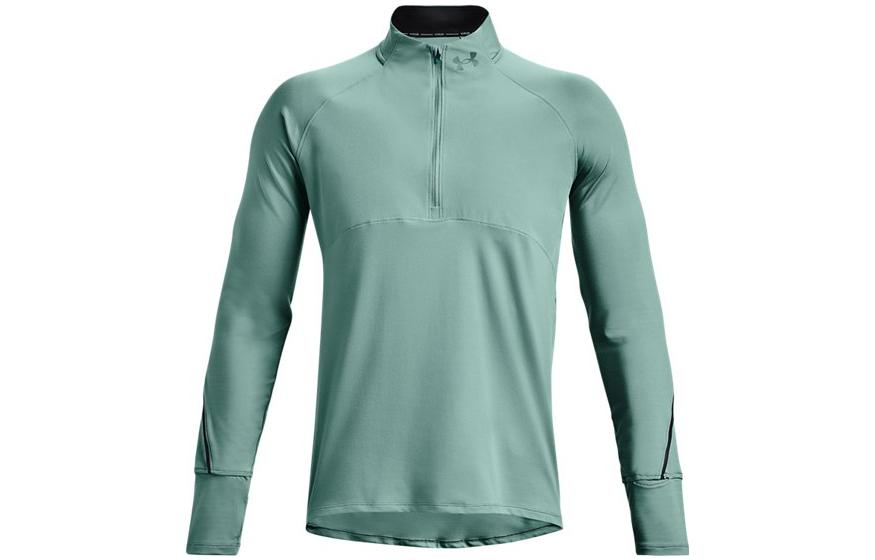 Order Under Armour Green Half-Zip Solid Running Sweatshirt 1365662-177