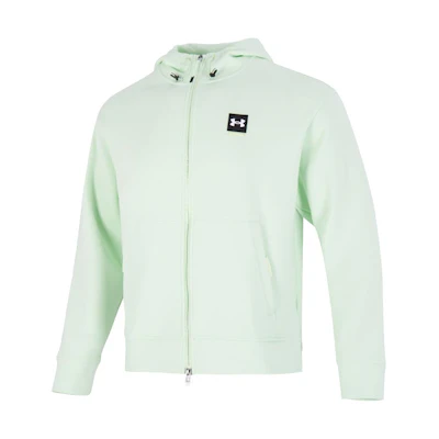 Under Armour Green Solid Logo Zip Hoodie 1373801-369