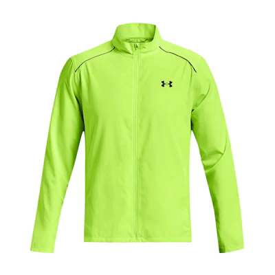 Under Armour Green Solid Zip-Up Jacket with Logo Print 1376797-369