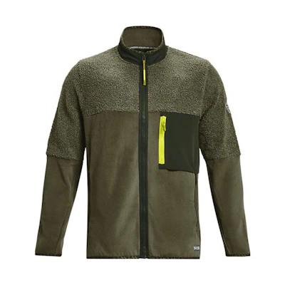 Under Armour Green Solid Zip-Up Long-Sleeve Jacket 1373277-390