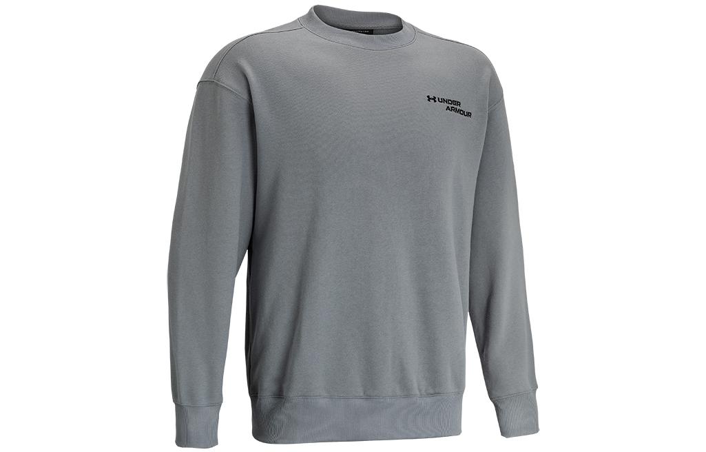 Under Armour Grey Crewneck Logo Pullover Sweatshirt 1376612-035