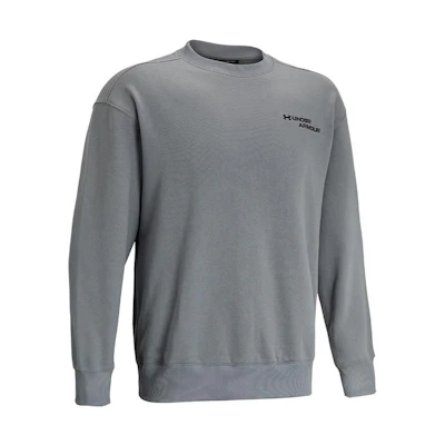 Under Armour Grey Crewneck Logo Pullover Sweatshirt 1376612-035