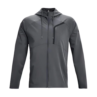Under Armour Grey Full-Zip Hoodie Jacket – Breathable Athletic Training Wear 1376967-012