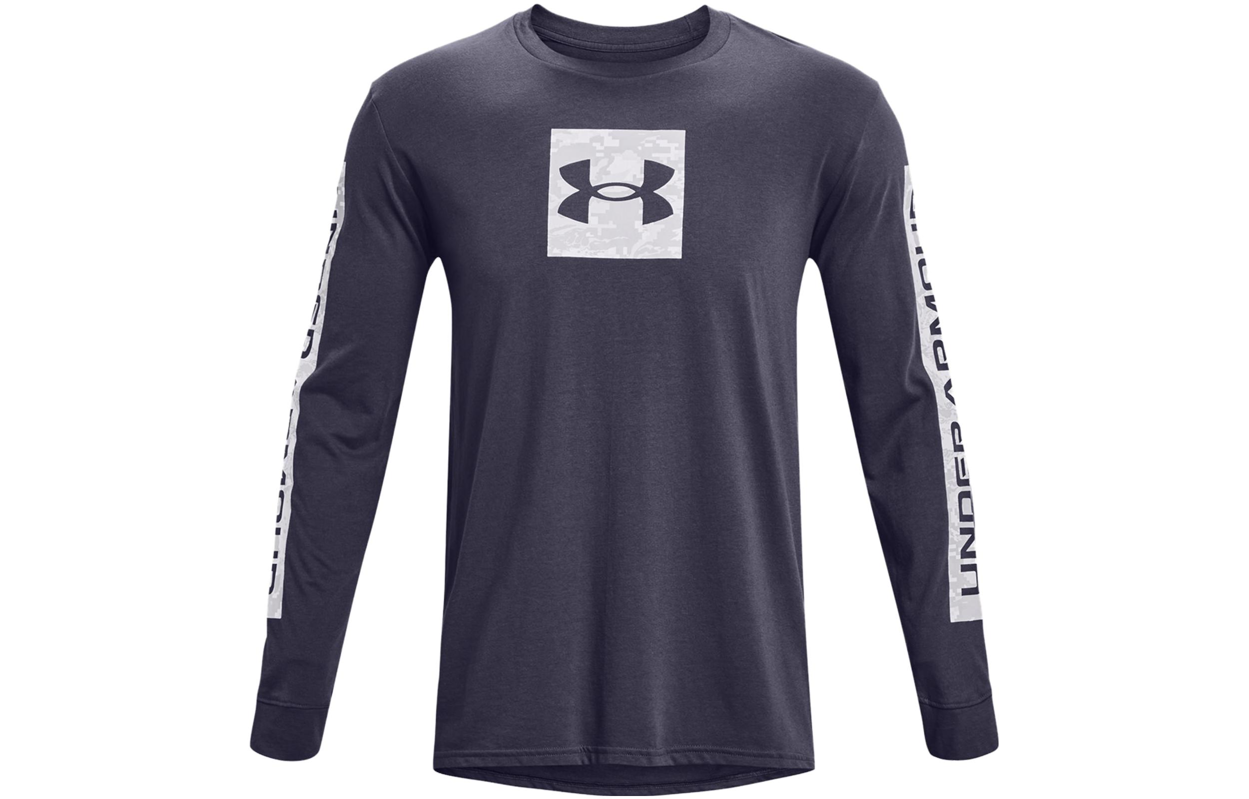 Under Armour Grey Logo Print Pullover Crewneck Sweatshirt 1366464-558