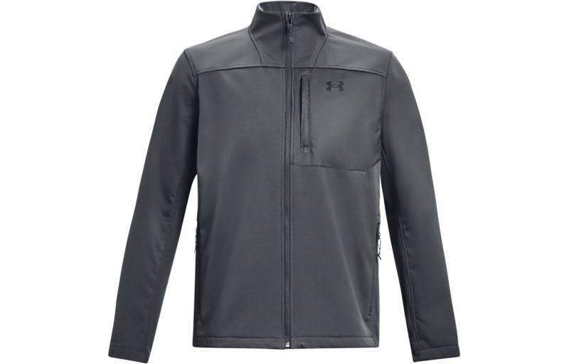 Under Armour Grey Training Jacket with Zip and Stand Collar 1371586-012