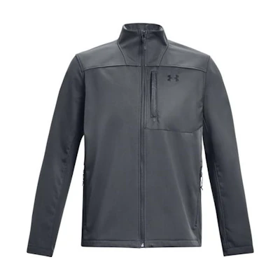 Under Armour Grey Training Jacket with Zip and Stand Collar 1371586-012