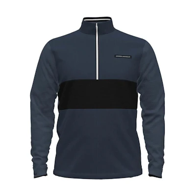 Under Armour Half-Zip Pullover Colorblock Sweatshirt - Navy Blue 1379723-044