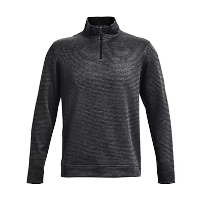 Under Armour Half-Zip Pullover Sweatshirt Black with Striped Logo 1373674-001