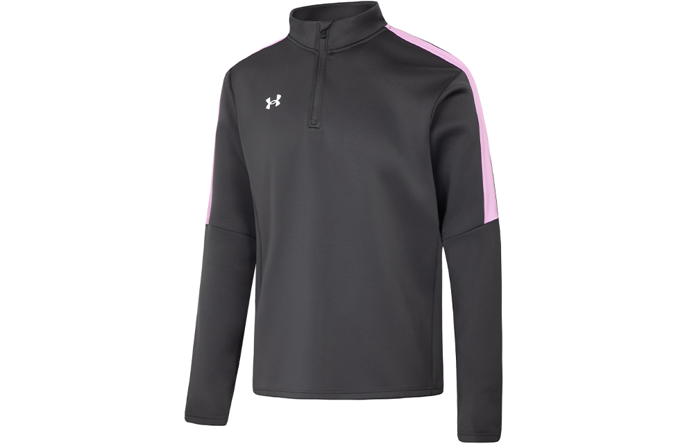 Under Armour Half-Zip Training Sweatshirt Pink with Logo Print 22600301-638