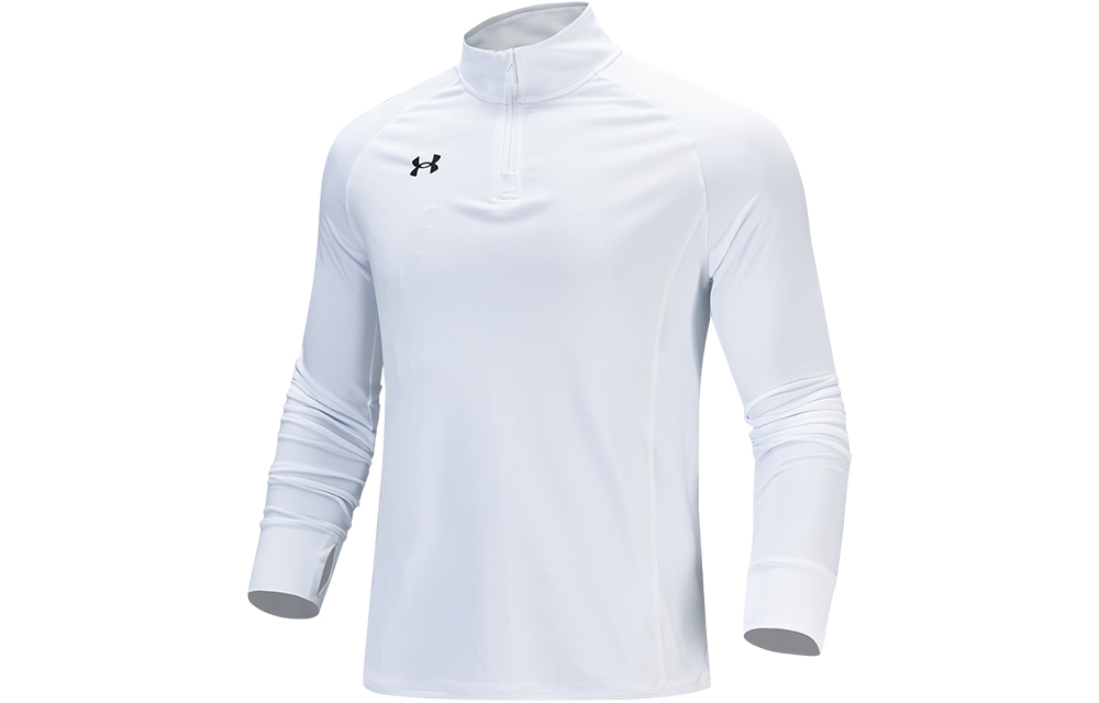Under Armour Half-Zip Training Sweatshirt White with Logo Print 21600601-100