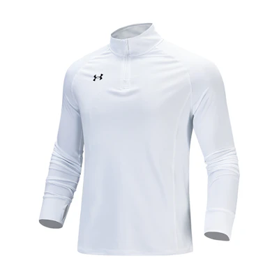 Under Armour Half-Zip Training Sweatshirt White with Logo Print 21600601-100
