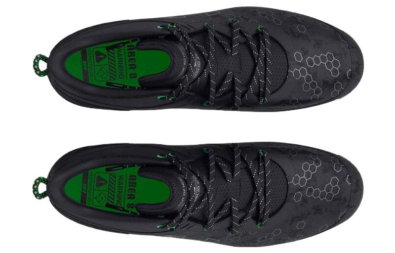 Shop 安德玛 Harper 8 中帮钉鞋 '黑色金属银' 3026592-001