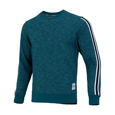 Under Armour Heritage Stripe Logo Crew Sweatshirt Green - Casual Activewear 1373814-716