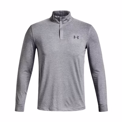 Under Armour High-Neck Half-Zip Logo Pullover Sweatshirt - Gray 1370155-035