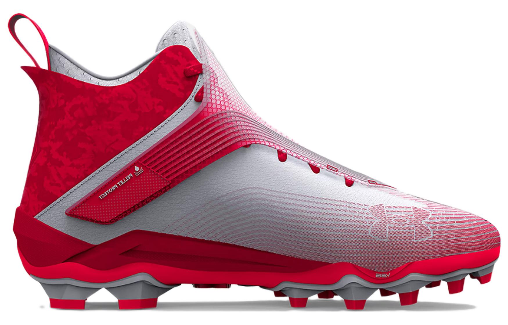 Order 安德玛 Highlight Hammer MC '白红' 橄榄球鞋 3025085-100