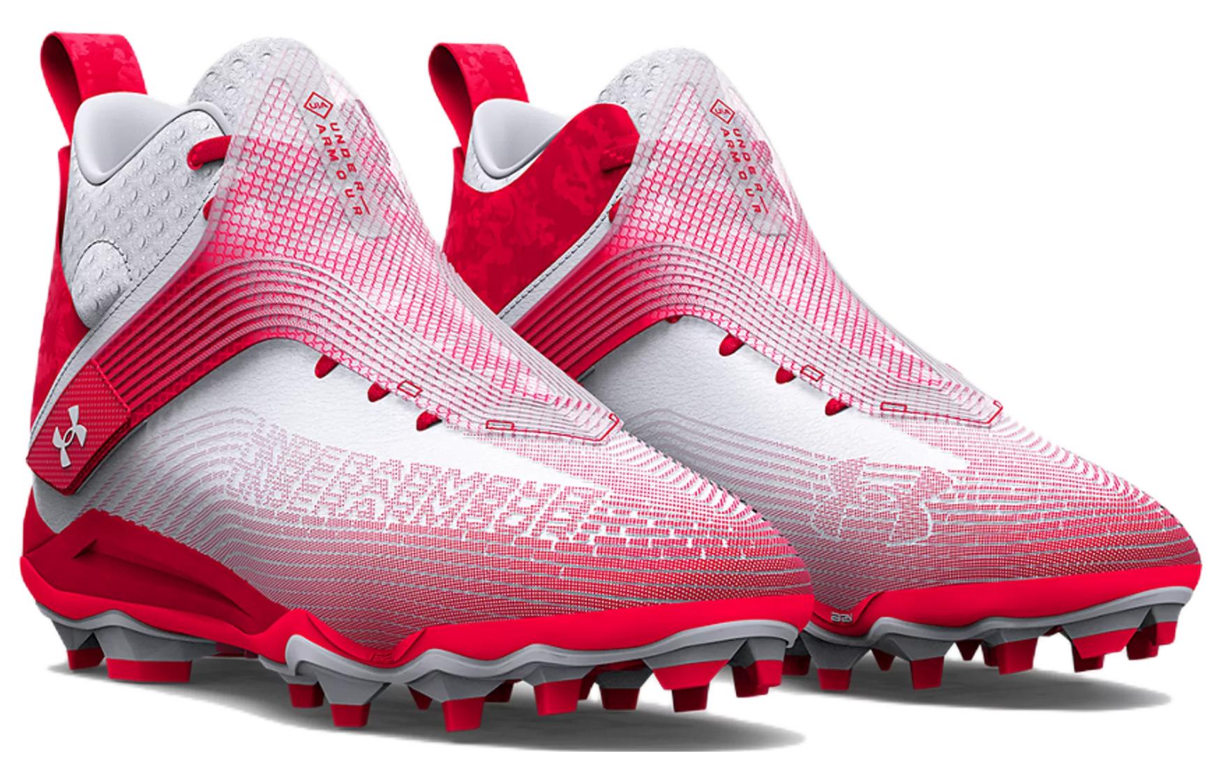 Lookbook 安德玛 Highlight Hammer MC '白红' 橄榄球鞋 3025085-100