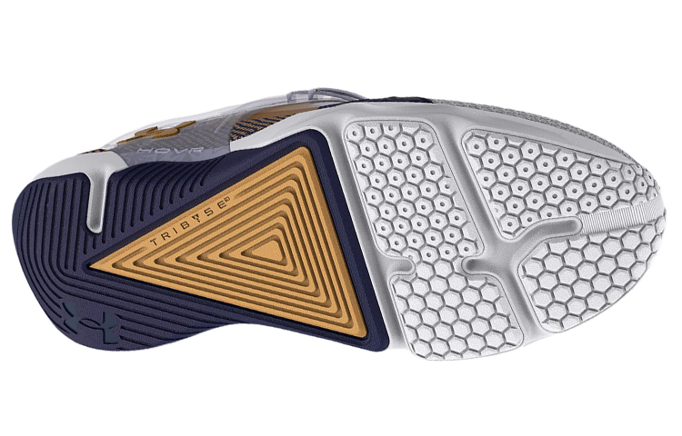 UA HOVR Apex 3 Collegiate 'White Gold Rush' 圖 5