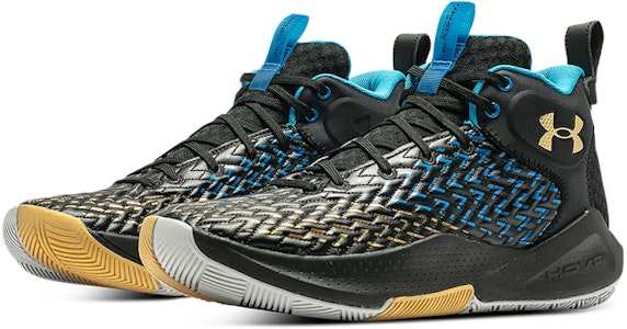 언더아머 호버 해벅 4 클론 '블랙 골드 블루' 3025994-002 Lookbook 언더아머 호버 해벅 4 클론 '블랙 골드 블루' 3025994-002