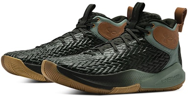 Under Armour Havoc 4 HOVR 耐磨透氣 中筒 陪你上場籃球鞋 男女同款 綠黑 Lookbook Under Armour Havoc 4 HOVR 耐磨透氣 中筒 陪你上場籃球鞋 男女同款 綠黑