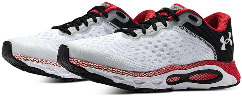 安德瑪 Hovr Infinite 3 25th CN 運動 減震防滑透氣耐磨 低幫 跑步鞋 男款 白黑紅 Lookbook 安德瑪 Hovr Infinite 3 25th CN 運動 減震防滑透氣耐磨 低幫 跑步鞋 男款 白黑紅