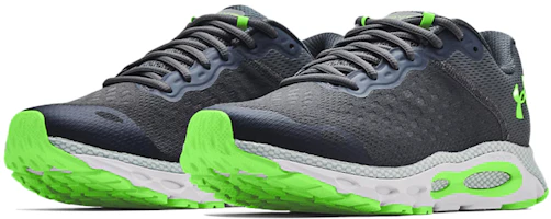 Lookbook Under Armour HOVR Infinite 3 'Pitch Grey Lime' Sneakers Abu-Hijau Limau 3023540-107
