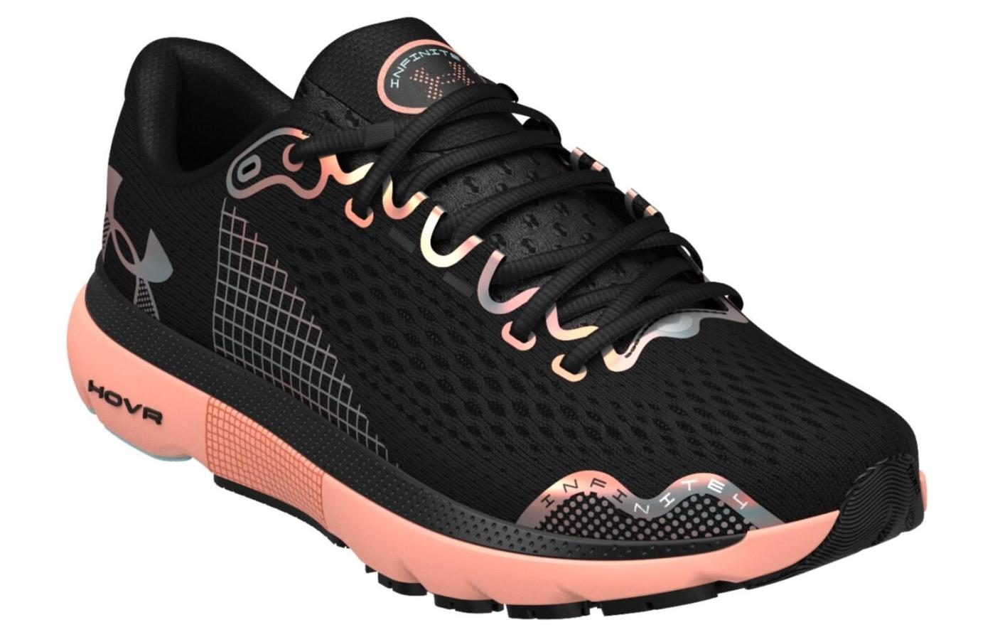Lookbook Under Armour HOVR Infinite 4 'Hitam Lunar Coral' 3025443-001