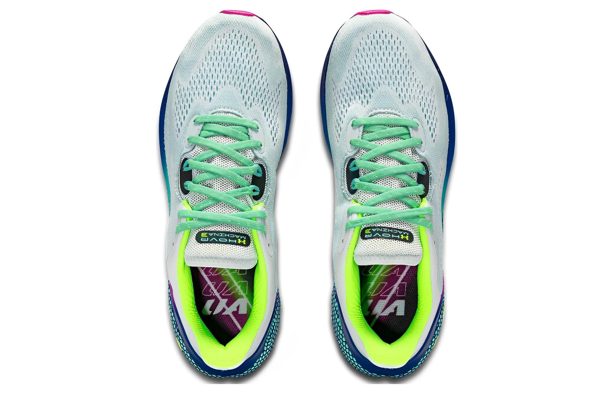 Shop Under Armour HOVR Machina 3 Clone Kasut Lari 'Kelabu Aqua Multi' 3026497--100
