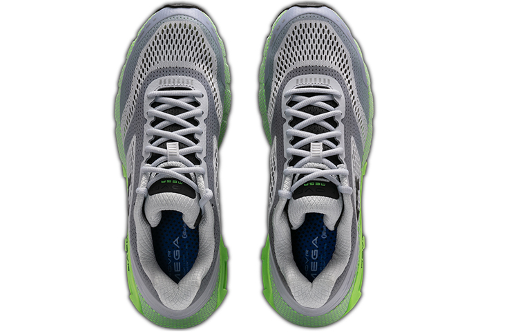 Lookbook Under Armour HOVR Mega 1 芯片舒適運動 防滑 低幫 跑步鞋 男款 灰綠