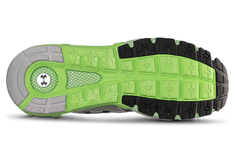 Shop Under Armour HOVR Mega 1 芯片舒適運動 防滑 低幫 跑步鞋 男款 灰綠