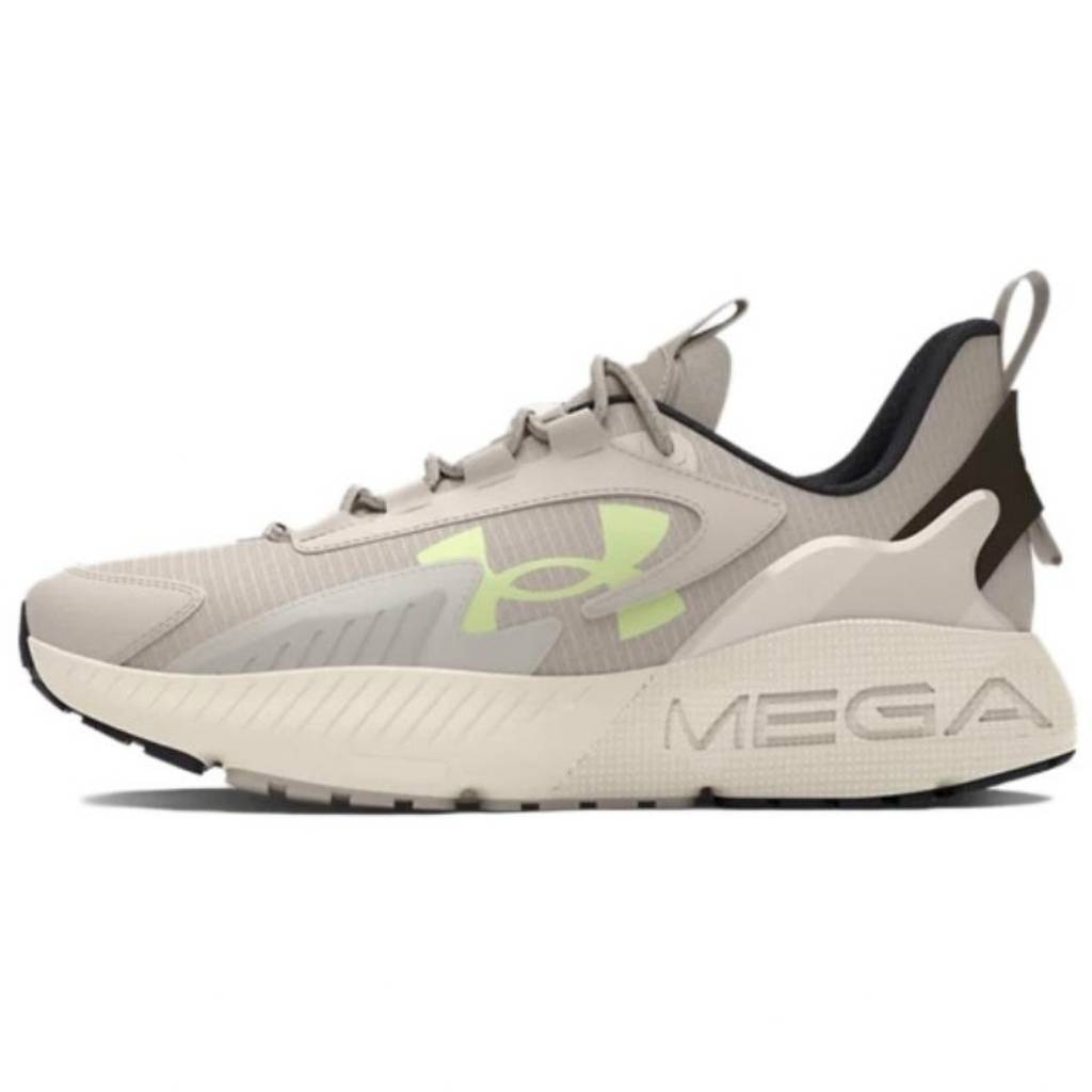 Under Armour HOVR Mega 2 Lightweight Durable Low-Top Running Shoes Grey Green 3026629-109