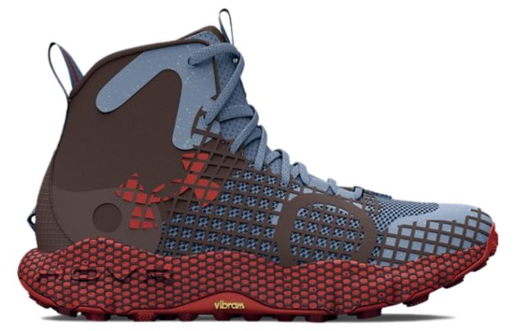 UA HOVR Ridge Trek Waterproof Trail Shoes 'Blue Brown Red' 圖 2