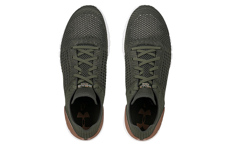 Lookbook Under Armour HOVR 低筒 跑步鞋 男款 棕綠