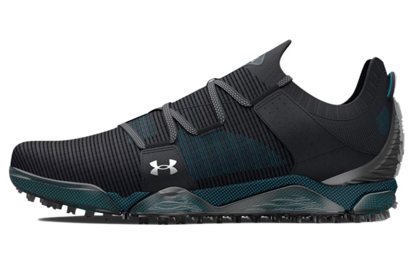 Under Armour HOVR Tour Spikeless Wide Golf Shoes 'Black Teal' 3025069-002