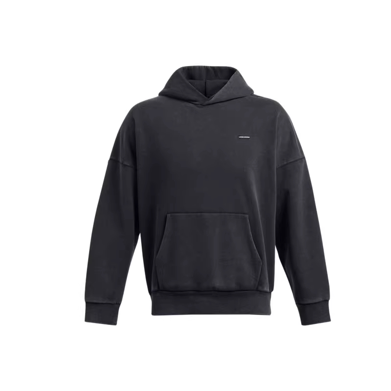 Under Armour Icon Black Pullover Hoodie Fleece Sweater 1386552-001