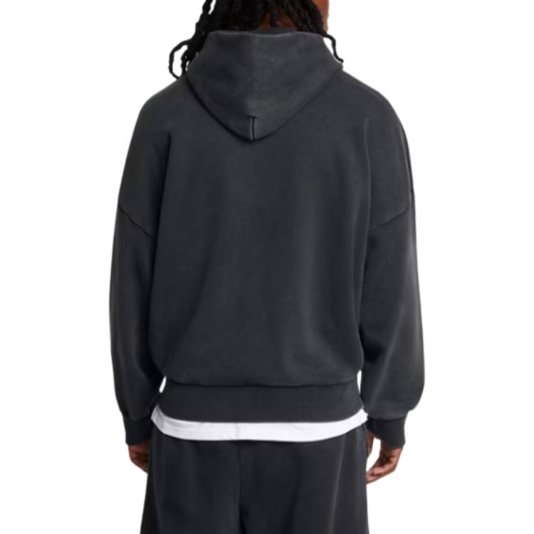 Shop Under Armour Icon Black Pullover Hoodie Fleece Sweater 1386552-001