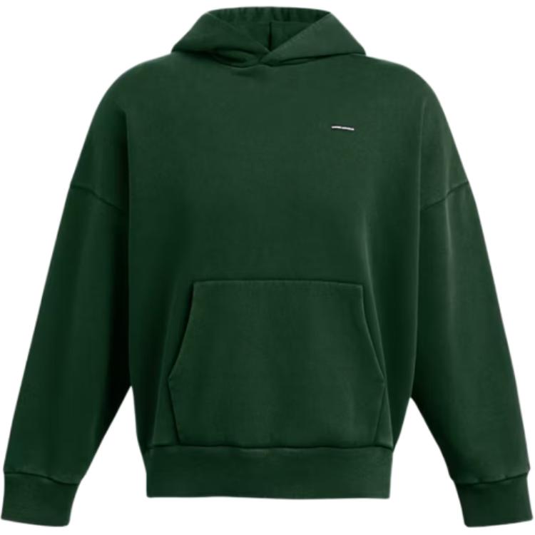Under Armour Icon Forest Green Hoodie Pullover Casual Sweatshirt 1386552-301