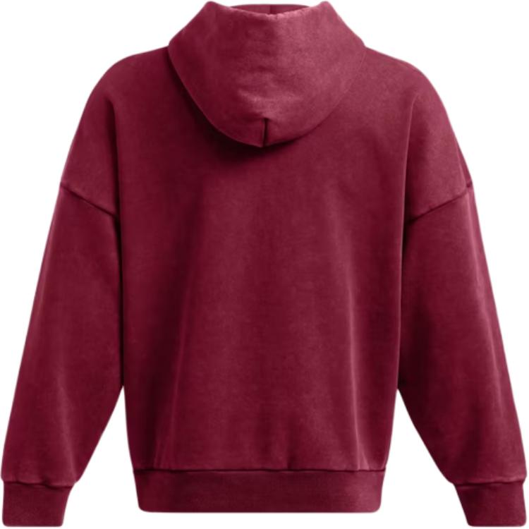 Lookbook Under Armour Icon Heavyweight Hoodie Deep Red Fashionable and Versatile 1386552-625