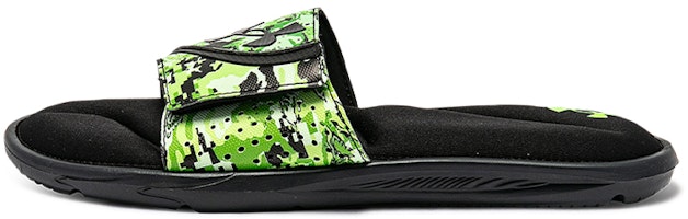 Under Armour Ignite 6 Graphic Strap Slide 'Black Green Citrine Camo' 3024450-001 Under Armour Ignite 6 Graphic Strap Slide 'Black Green Citrine Camo' 3024450-001