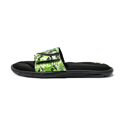 UA Ignite 6 Graphic Strap Slide 'Black Green Citrine Camo'