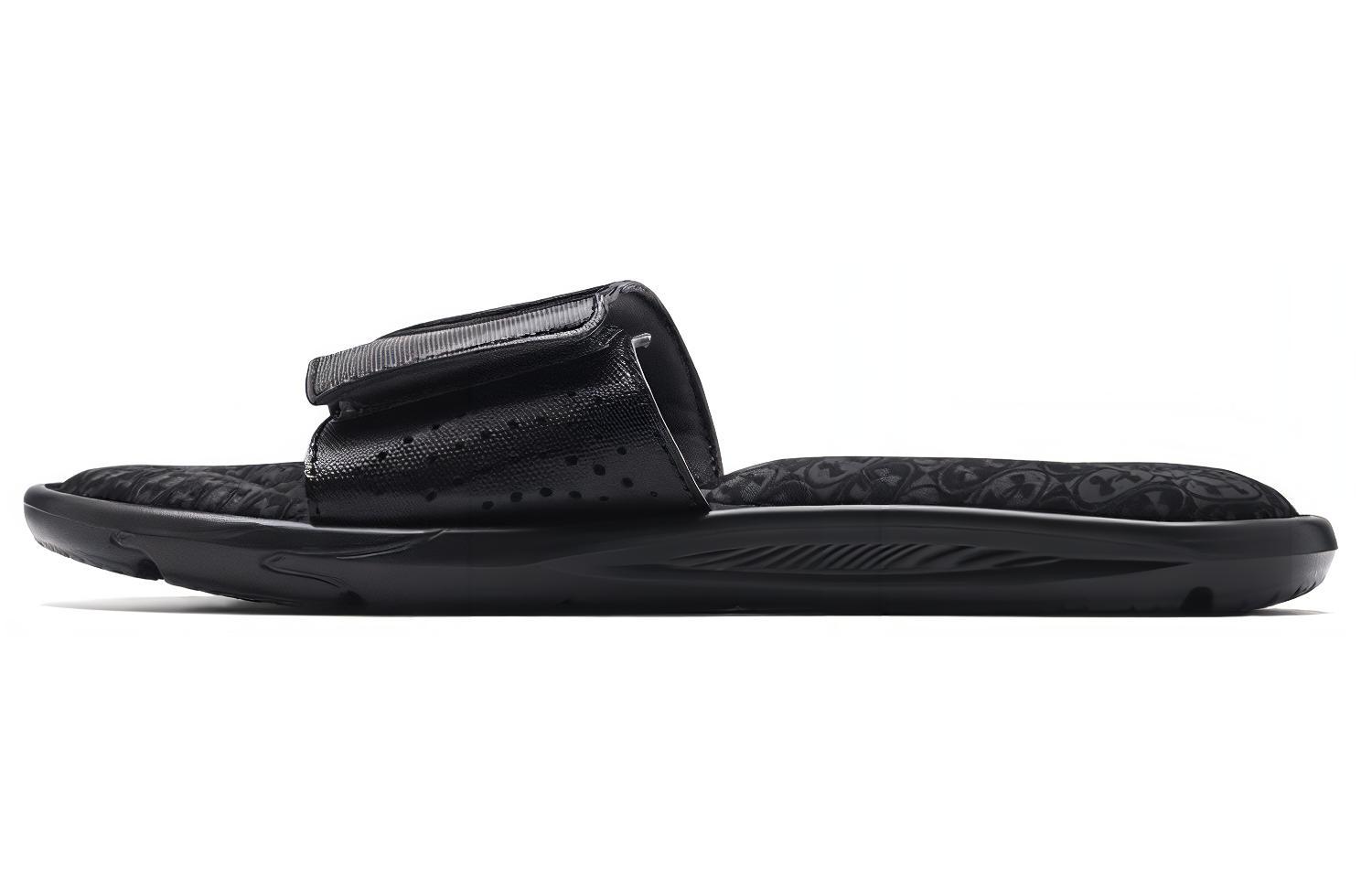 Under Armour Ignite 6 Graphic Strap Slide 'Black Pitch Grey' 3024451-002
