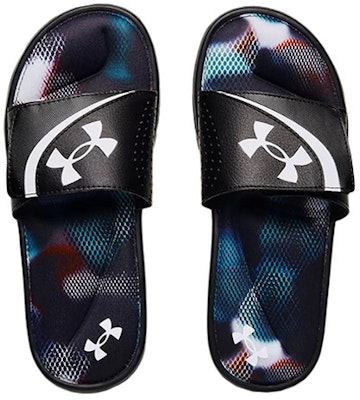 Under Armour Ignite 6 Graphic Strap Slide 'Black White' 3024451-003 Shop Under Armour Ignite 6 Graphic Strap Slide 'Black White' 3024451-003