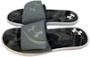 Shop Under Armour Ignite 6 Sandal Grafik Tali 'Hitam Putih' 3024451-102