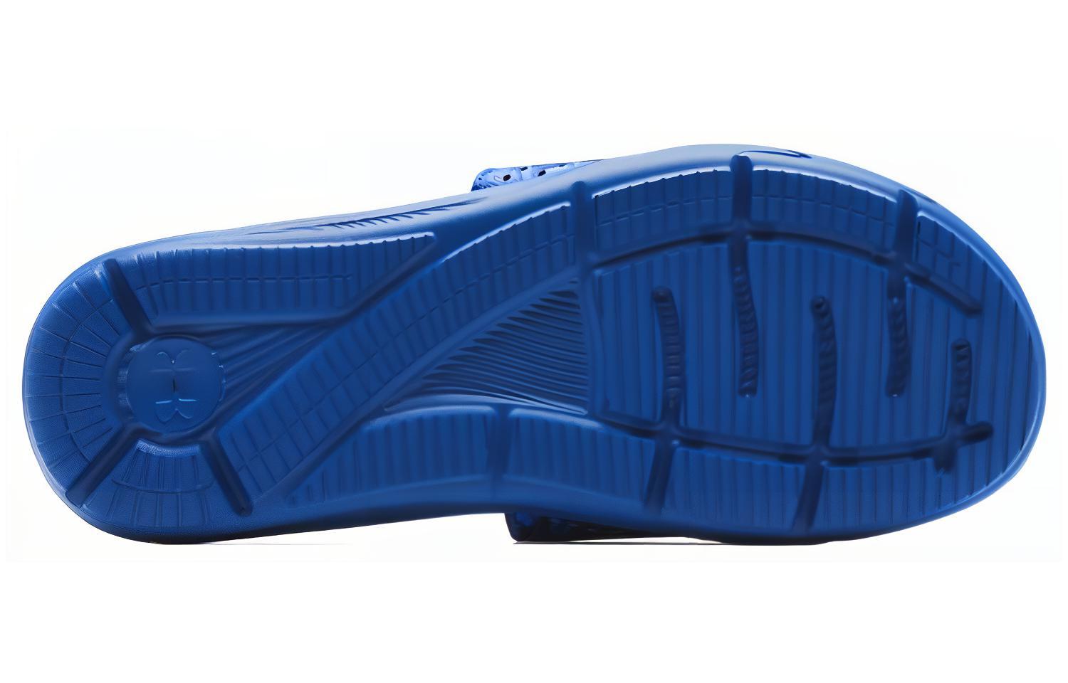 Shop 安德玛 Ignite 6 图案拖鞋 '蓝礁迷彩' 3024450-401