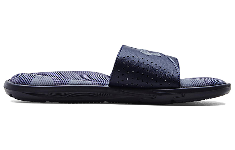 Order Under Armour Ignite 6 Graphic Strap Slide ''Midnight Navy Peri'' Sandaal 3024451-400