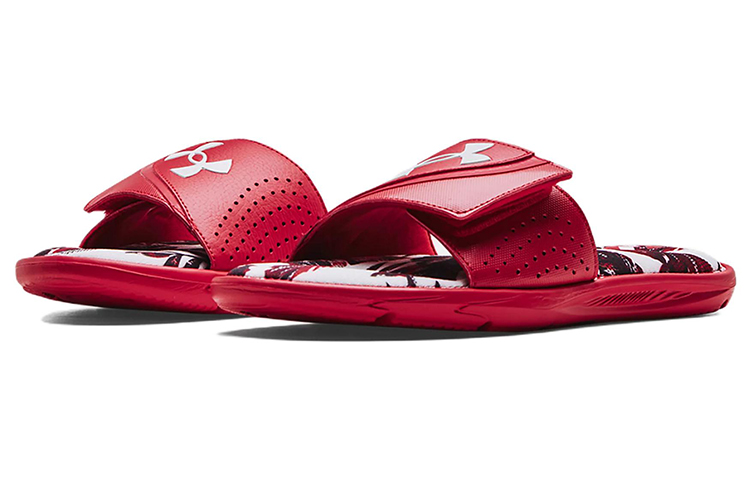 Lookbook Under Armour Ignite 6 Graphic Strap Sandalen ''Rot Weiß'' 3024451-600