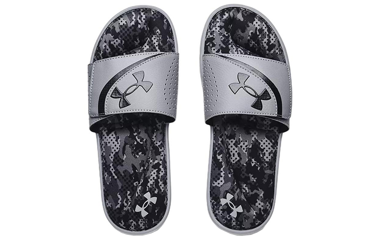 Shop Under Armour Ignite 6 Graphic Strap Slide ''Stahl Schwarz'' 3024451-108
