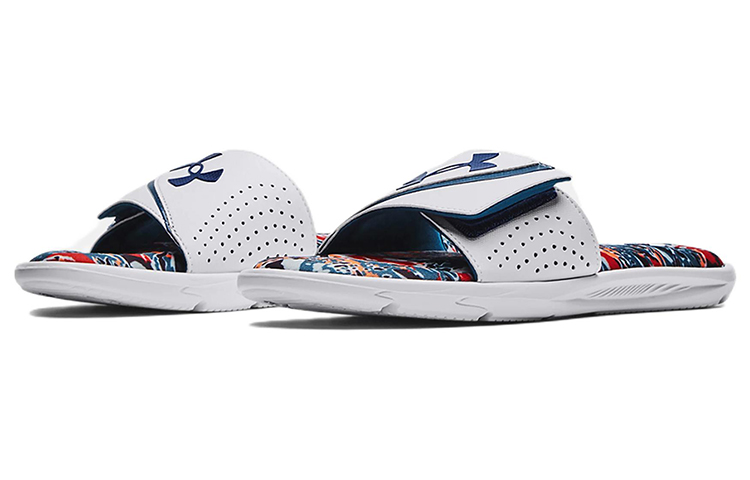 Lookbook Under Armour Ignite 6 Grafik Strap Slide 'White Beta' 3024451-106